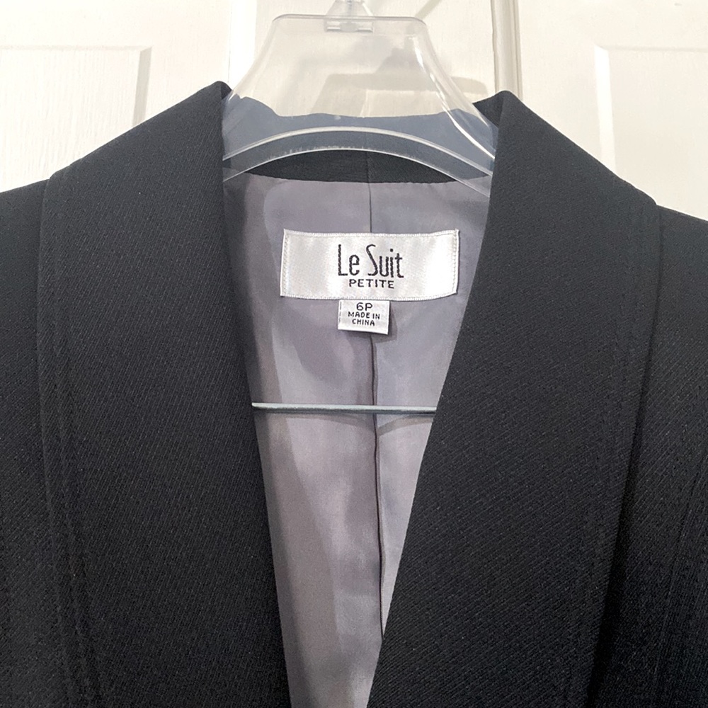 Le Suit Petite Black Pants Suit- Vintage - Picture 5 of 16